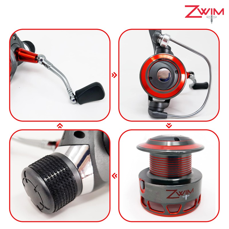 ZWIM - Rear Drag Fishing Reel Fixed Spool Spinning KHR50/5000-4