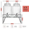 Style Setter Glass Beverage Dispenser with Stand (Set of 2),
