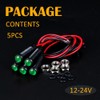 DMWD 5pcs 6mm LED Indicator Light Plastic Black Signal Dot