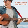 YUEKO Cool Lightning Pattern Flame Guitar Strap for Electric Guitar