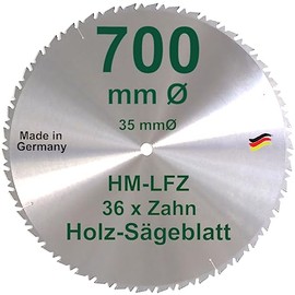 HM Saw Blade 700 mm LFZ Flat Tooth Carbide Widea for Rocker Saw and Firewood Saw for Firewood Hardwood Circular Saw Blade Diameter 700 mm Bore 35 mm