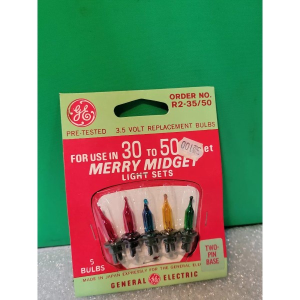GE Vintage GE Merry Midget 2 Pin Replacement Bulbs Clear