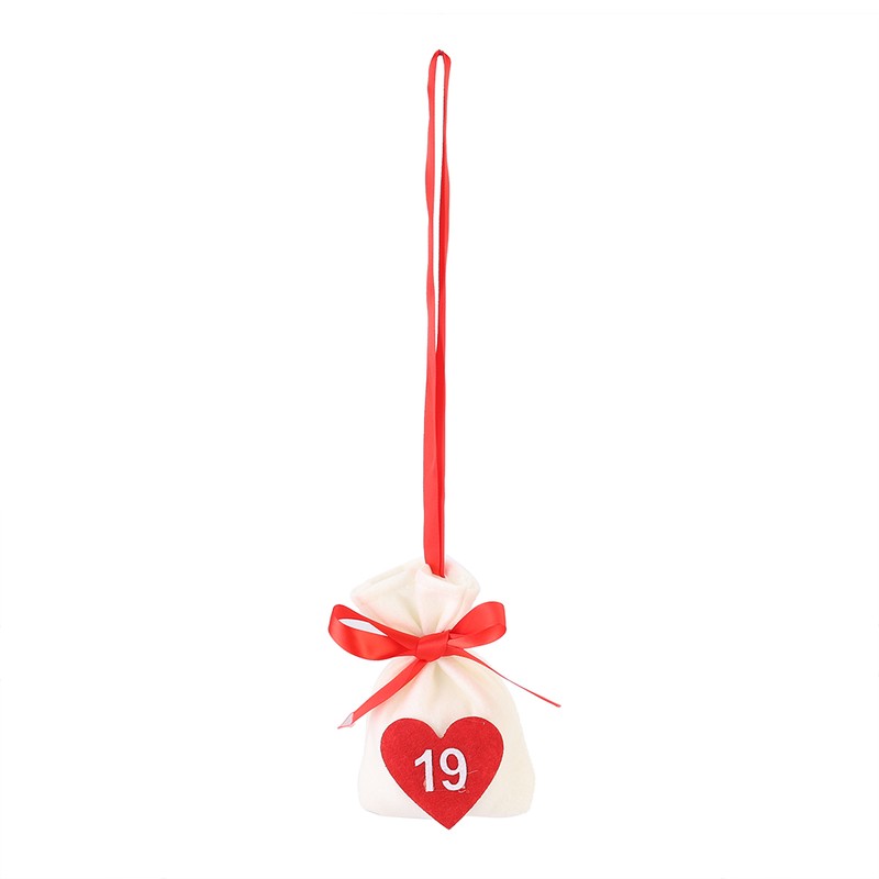 Christmas New Year Countdown Advent Hanging Calendar Gift Bags Pouches