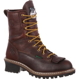 Georgia mens Men's 8" Loggers G7313 industrial and construction boots, Brown, 13 Wide US