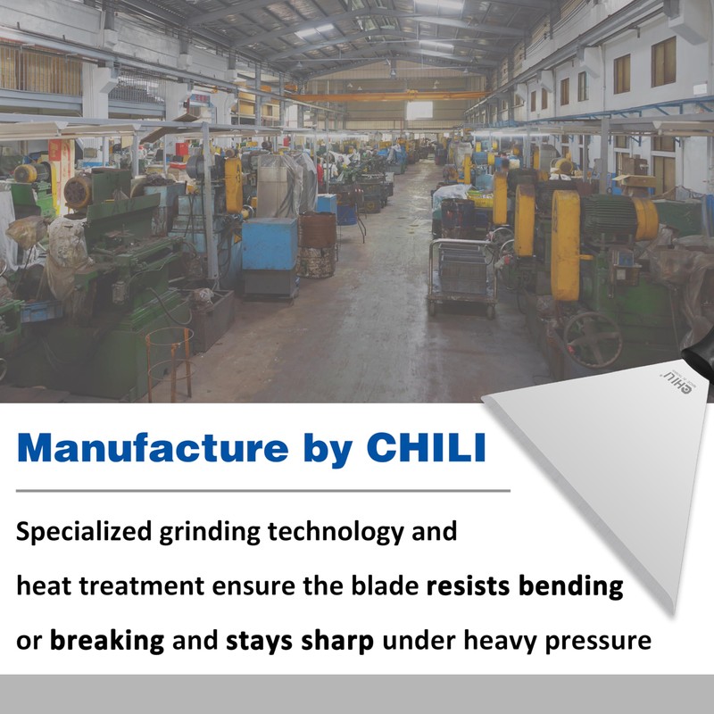 CHILI TOOLS 7 Inch Stainless Steel Pole Scraper -1.8mm Heavy