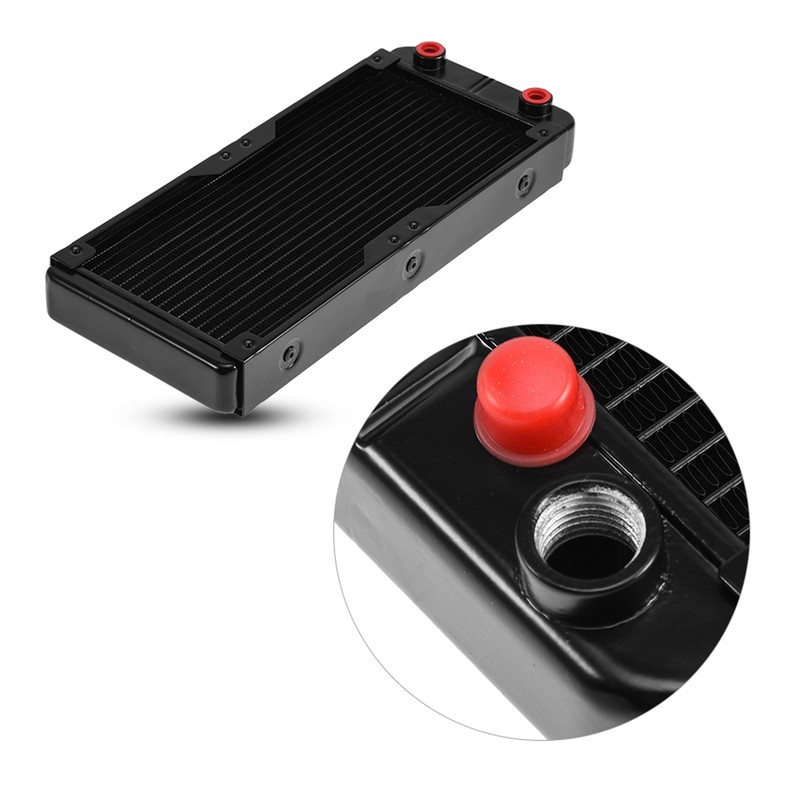 240MM Aluminum Computer Ra/diator Water Cooling Cooler 18 Tubes Heat