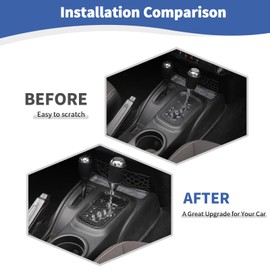 RT-TCZ para Wrangler JK Gear Shift Panel de cubierta para Jeep Wrangler JK JKU 2011-2017 Accesorios interiores de fibra de carbono