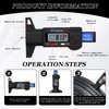 Pack of 2 Tread Depth Gauge for Tyres, Digital Tyre