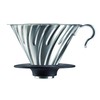 HARIO V60 Metal Dripper, Dishwasher Safe, Silver, for 1-4 Cups,