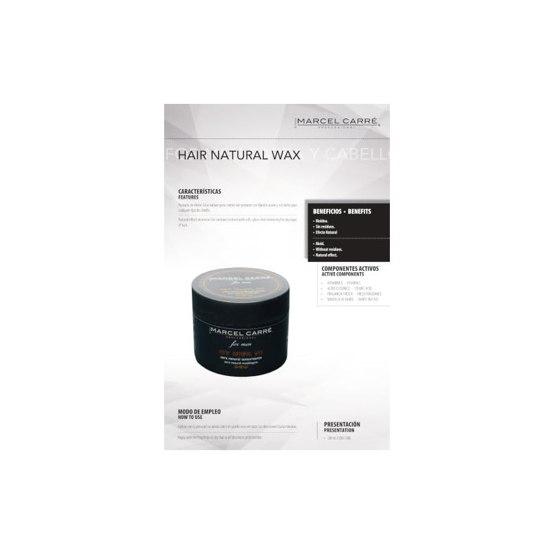Marcel Carré Hair Natural Wax Cera Natural Texturizante para Cabello