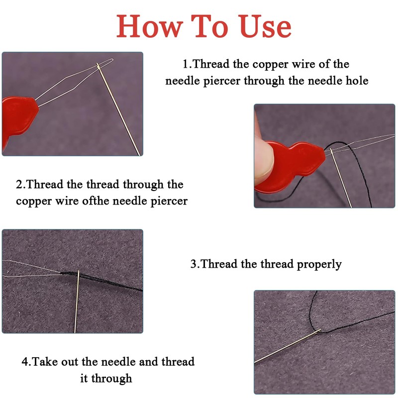12pcs Needle Threaders Brass Wire Gourd Shaped Plastic Needle Thread