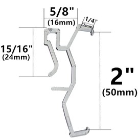 APUXON Valance Clips 8pcs 2inch Clear Plastic Hidden Retainer Holder Clip for Window Blind Valance with 2inch (50mm) in Width, Horizontal Faux & Wood Blinds Parts