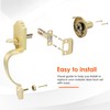 Haidms Gold Front Door Handle, Entry Door Handleset No Lock,