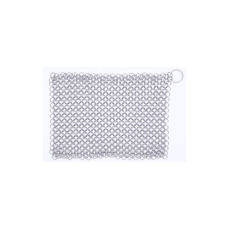 316 Stainless Steel Chainmail Scrubber for Cast Iron Pans, Skillets,