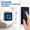 Wireless Doorbell 3 Receivers, Door Chime Kit 400M/1300ft Range, 1