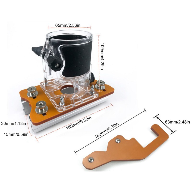 Wood Router Slotting Bracket 5 To 56mm Adjustable Base Trimmer