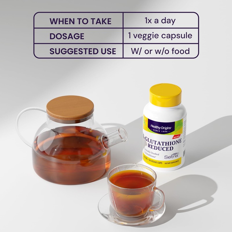 Healthy Origins L-Glutathione 250 mg (Setria, Non-GMO, Gluten Free, Antioxidant,