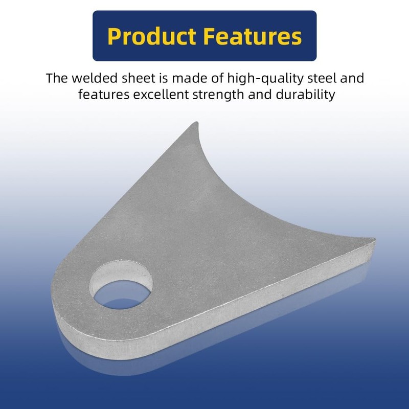 Weld-On Tabs Steel Shock Mount Brackets 2-11/16"x2-4/9"x1/4" 4-Pack