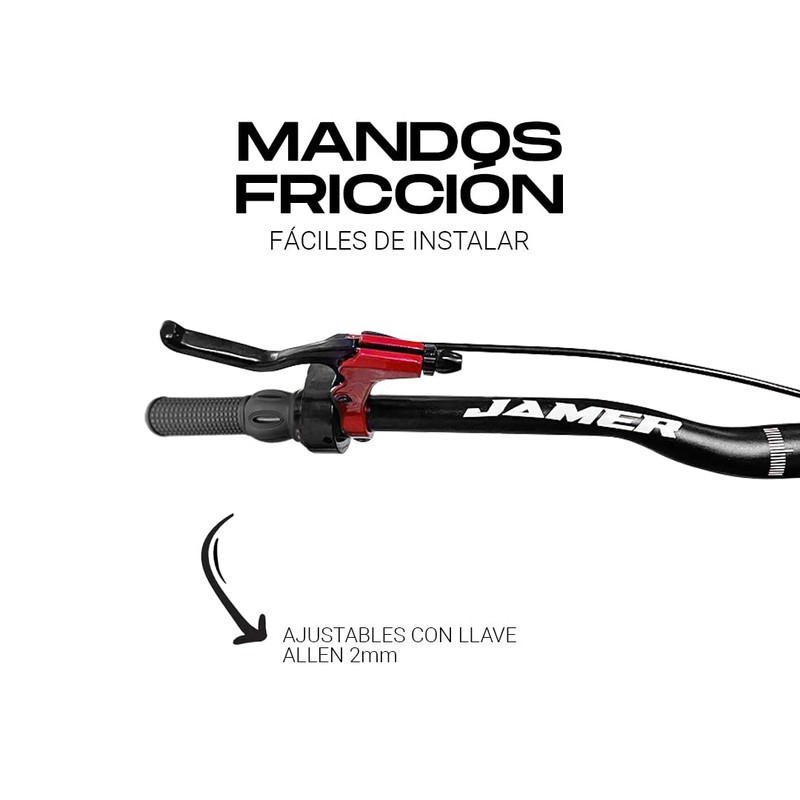 Piago Mandos Bicicleta Doble De Fricción Cambios 7 Velocidades Negro