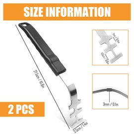 Yooyan Pack of 2 Lifters for Cooking Grate, Scalding Protection, Heat Resistant Grill Grate Lifter, Grill Accessories, Non-Slip Handle, for Home, Camping, Grill Stands, for Cast Iron and Stainless
