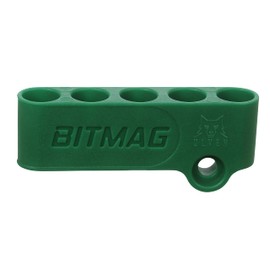BitMag - Magnetic Bit Holder - for Drills and Drivers - Store Your bits on Your Power Tool, Always to Hand for Fast swapping - Holds 1/4 hex bits - Plastic Composite Body or Aluminum (Green)