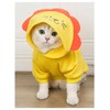 QWINEE Dog Hoodies Chicken Design Cat Dog Clothes Warm Winter