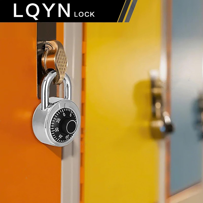 Combination Lock, LQYN Standard Dial Combination Lock, Pack of 12;