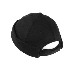 Docker Black Wool Felt Hat for Men and Women Winter Look Duik - Unisex, black