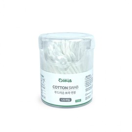 Easy & Soft Pointed Cotton Swabs 120P (Cylinder) Double-Sided Makeup Cotton Swabs Pouch 10ea