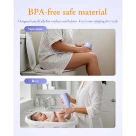 Upside Down Peri Bottle for Postpartum Care&Recovery,Personal Cleaning for Women，Fast Water Filling and No Leaking , Wall-Mounted Tidy Storage, Portable Access, Space Saving (Purple, Large Size)