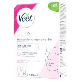 Veet Pure Hair Removal Cream for Face, Normal Skin, 100 ml