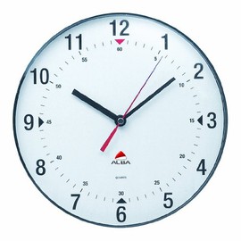 Alba Wall Clock, ABS, White, L x 25 cm W, HORCLAS