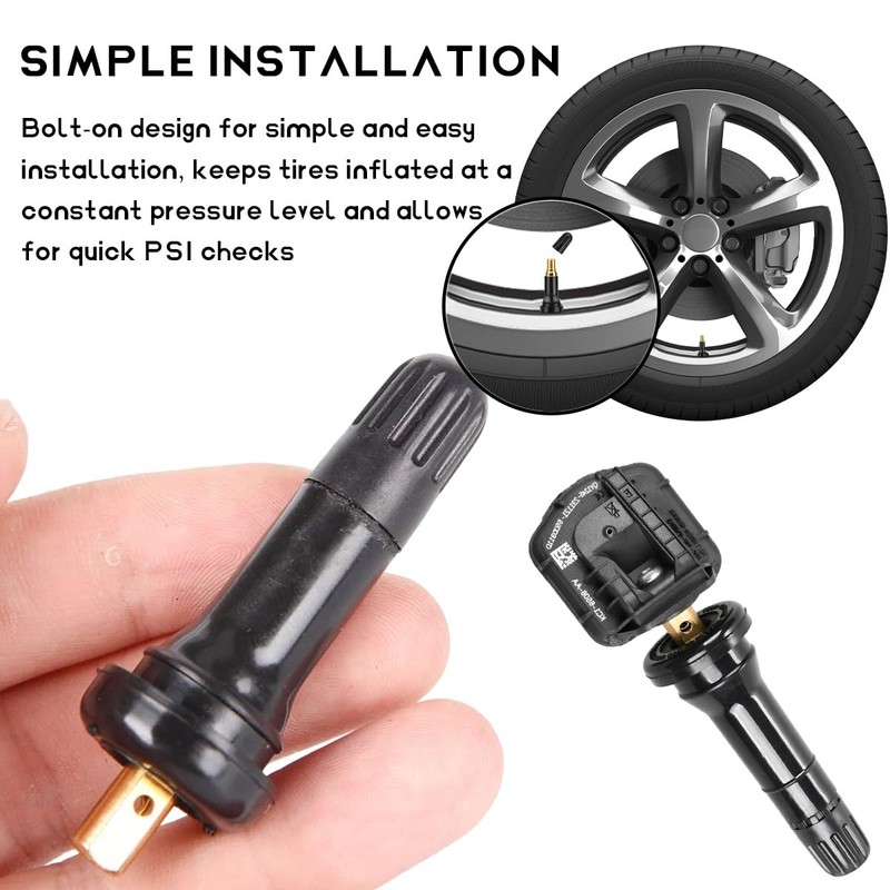 DXNQ 10 PCS TPMS 20008 Tire Valve Stem, Snap-in Tubeless