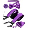 Barry.Wang Suspenders and Bow Tie Set for Men Solid Paisley