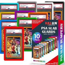 VALUN 10 Pack Slab Guards Fits PSA & CGC & TAG Slabs - PSA Slab Guard Hard TPU PSA Slab Protector for Graded Cards – PSA Slab Bumper Guard for graded slabs – Slab Protector for PSA Cards