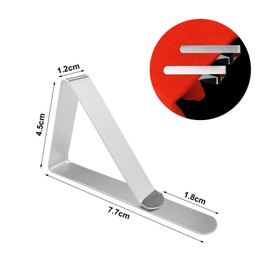 Skyzone Table Cloth Clips,12PCS Stainless Steel Adjustable Tablecloth Clips Table Silver Cloth Cover Clamps Table Cloth Holders for Party Picnics Marquees and Weddings Restaurant Picnic Tables