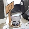 Patelai 2 Pcs Basketball Trash Can Basketball Hoop Trash Can,