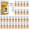 Taiss 30 Sets 1/4"-20 Threaded Inserts for Wood,Furniture Screw Nut