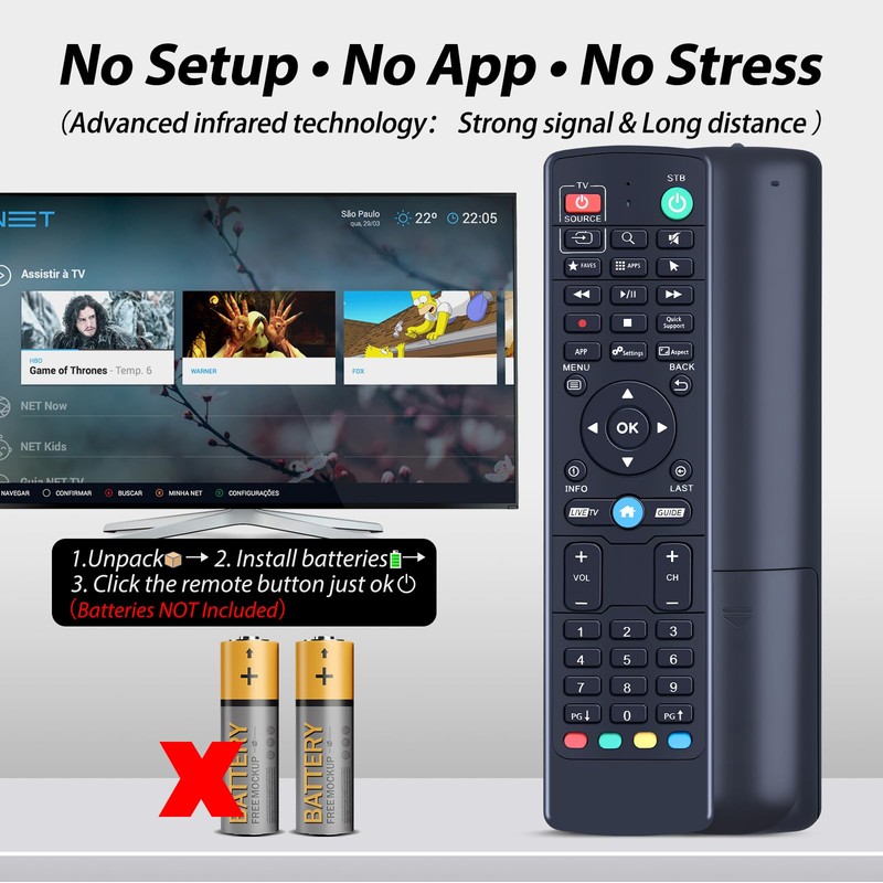 New Replace Remote Control for BuzzTV XRS4000 XR4000