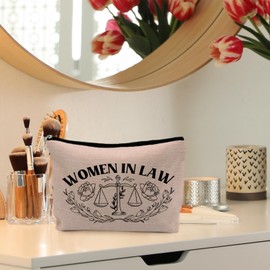 RYYCDOI Lawyer Gifts for Women, Lawyer Makeup Bag, Law Graduation Gifts, Future Lawyer Gifts, Gifts for Lawyers,Women in Law Cosmetic Bags Makeup Pouch(pink)