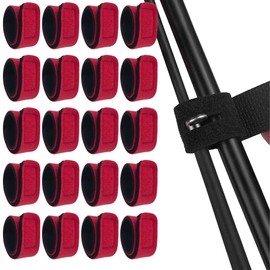 KKLM 20-Piece Fishing Rod Belt, Fishing Rod Band, Fishing Fixing, Rod Band, Protection Belt, Tie Band, Fishing Tackle Accessory, Rod Holder, Fall Prevention, Velcro Type, For Fishing Rod, Storage, Fixed, Durable, Elasticity, 9.8 x 1.2 inches (25 x 3 cm),