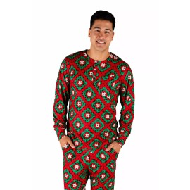Shinesty Mens Christmas Pajama Top The Quilty Pleasure Afghan XL