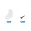 sourcing map 100Pcs 90 Degree Plastic Corner Braces, 24x17x24mm Nylon