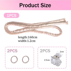 Ruzister Heaterless Small Curling Rods Headband, No Heat Curls for Sleeping, No Hot Thin Curls Headband for Long Hair and Short Hair, Beige