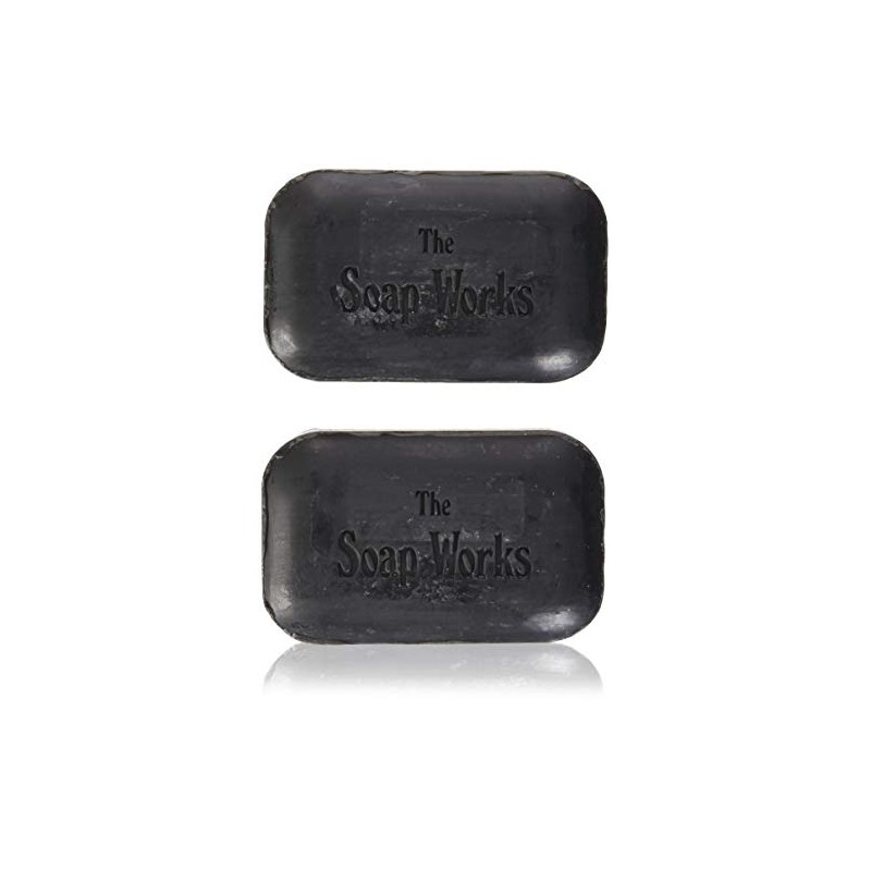 Soap Works Coal Tar Bar Soap (Black) (110g/bar) 2 bars
