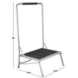 LivingSURE Extra Wide Step Stool with Handle, 20” x 15.6” x 38.4”