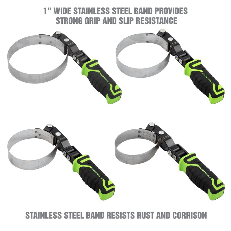 OEMTOOLS 87117 4 Piece Professional Swivel Oil Filter Wrench Set,