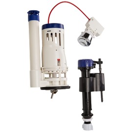 Urrea K06P07D2OP Kit Válvula para Tanque de WC de Descarga Dual con Cable y Botón, 2“ para One Piece, Cuerpo ABS