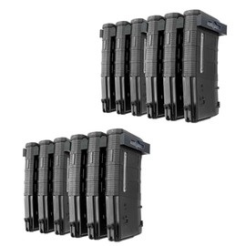 Tactical Pro Sports AR-15 Wall Mount | Magazine Display | Wall Storage Organization System | Unique Low Profile Design | Gun Safe Wall Garage | Gun Room Mounting Solution (4 Mount Hold 12 Mags)