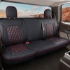 Huidasource Rear Bench Leather Seat Covers Fit for Chevy Silverado